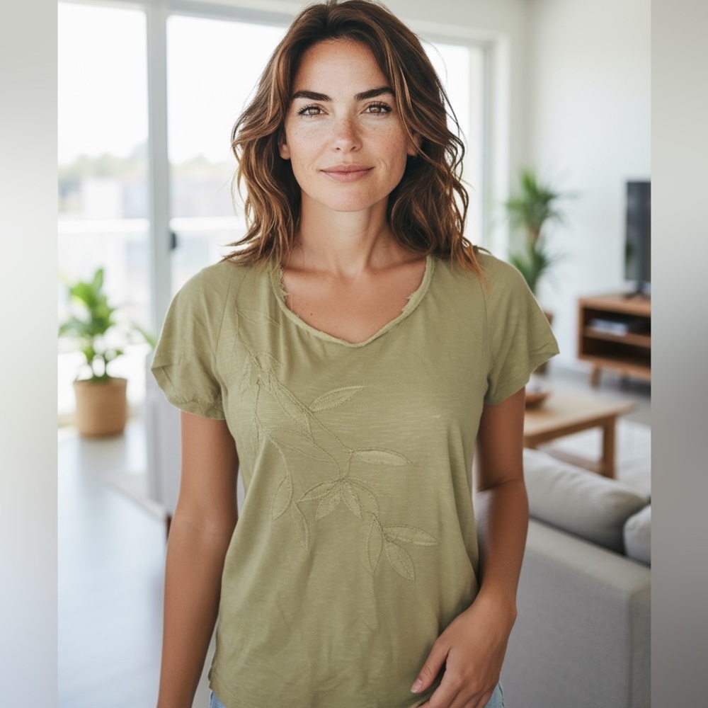 Loft Green Short Sleeve Shirt Size SP